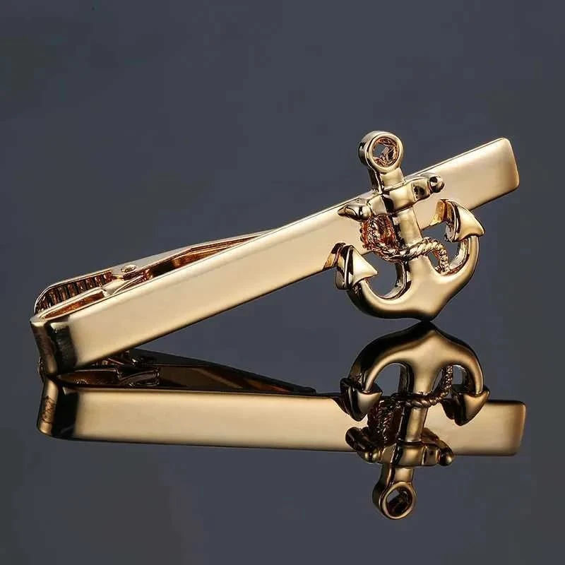 Golden Premium Anchor Tie Clip