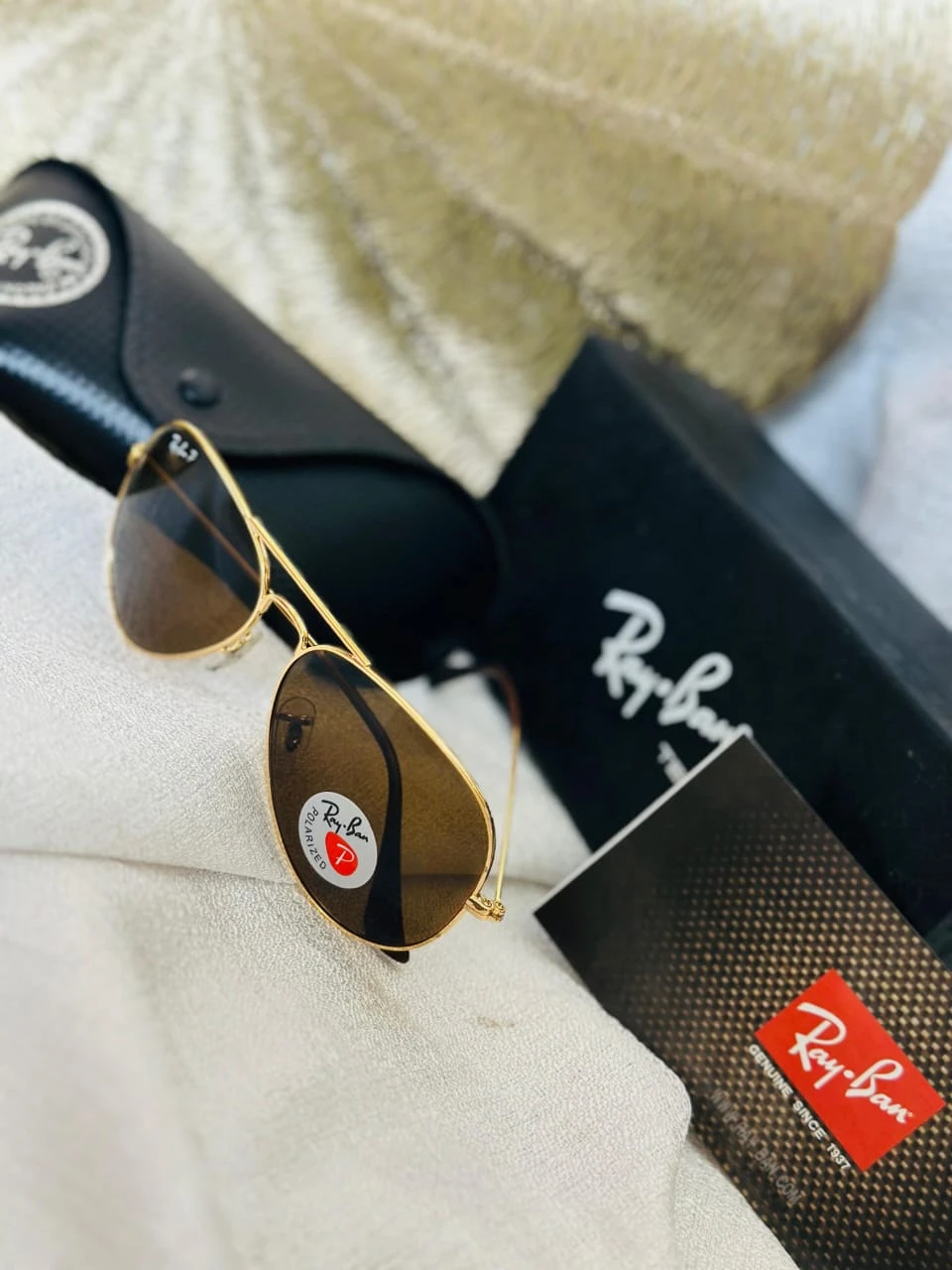 RayBan Golden Sunglass